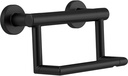 Delta Contemporary (1-Pack) Toilet Paper Holder w/ Assist Bar ADA Compliant Matte Black Bathroom Safety Handle | Wall Mount 300 lb Capacity, Balance, Handicap Grip 41550-BL