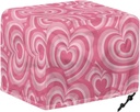 Talayituse Love Heart Print Toaster Cover 4 Slice Wide Slot Bread Maker Cover with Drawstring Design Waterproof Kitchen Small Appliance Covers for Microwave Oven Kitchen Decoration, M