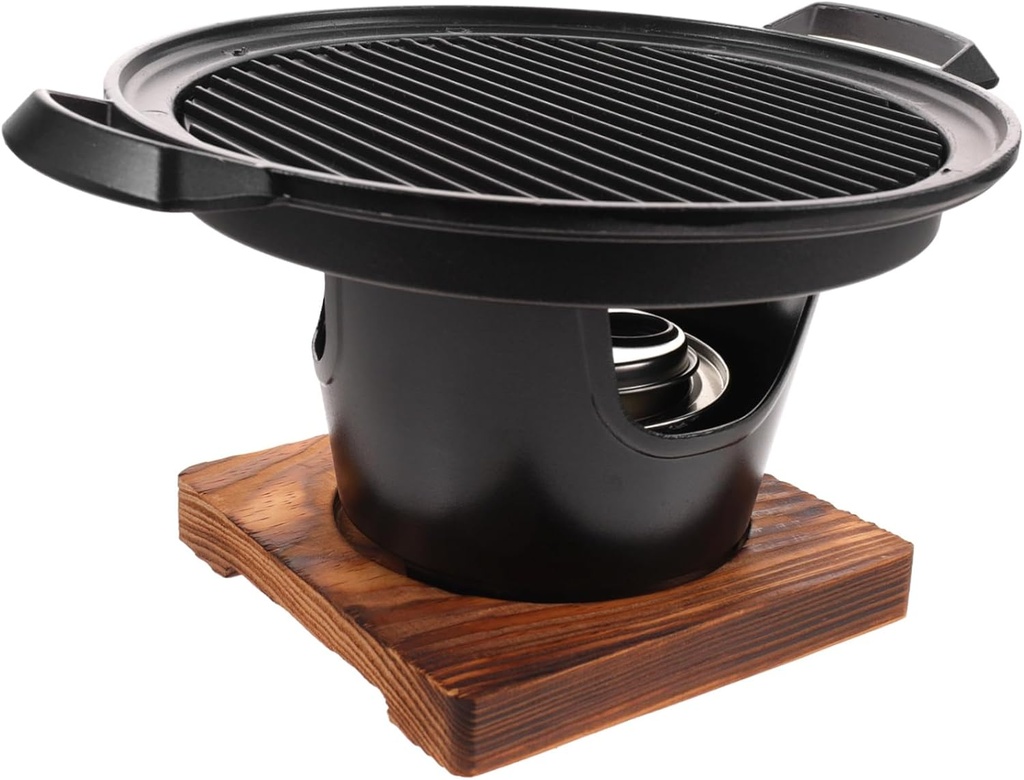 Portable Mini Bbq Grill Oven for People Lightweight Grilling Pan Stove with Non Stick Surface Heat Resistant and Corrosion for Indoor and Outdoor Barbecue Cooking