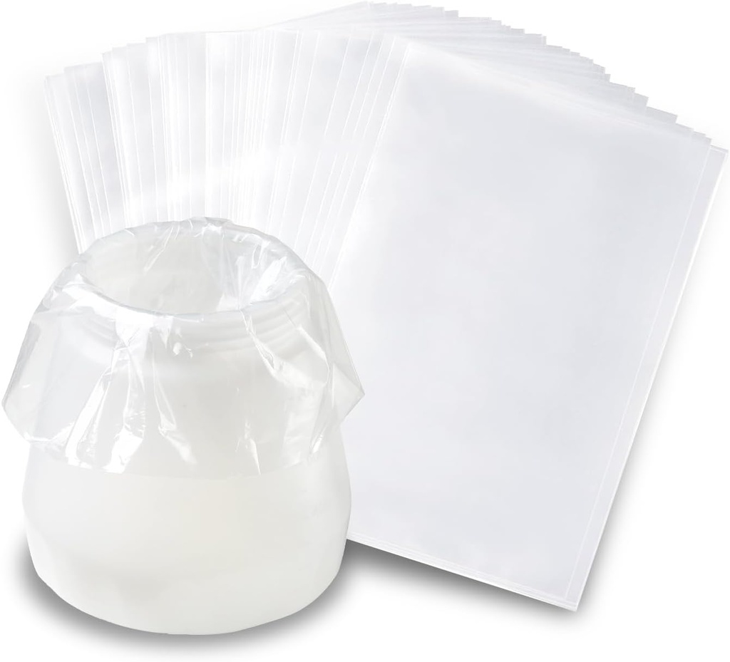 Paint Sprayer Parts, 50 Pcs Paint Sprayer Bags, 7.8'' X 11.8'' Sprayer Cup Liners, Transparent Spray Gun Cup Canister Liners for Wagner Paint Sprayer