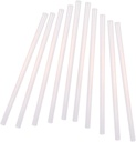 10Pcs Transparent Reusable Glass Straws Heat Resistant High Borosilicate Drinking Straws for Hot and Cold Beverages Smoothies Bubble Tea Thick Shakes