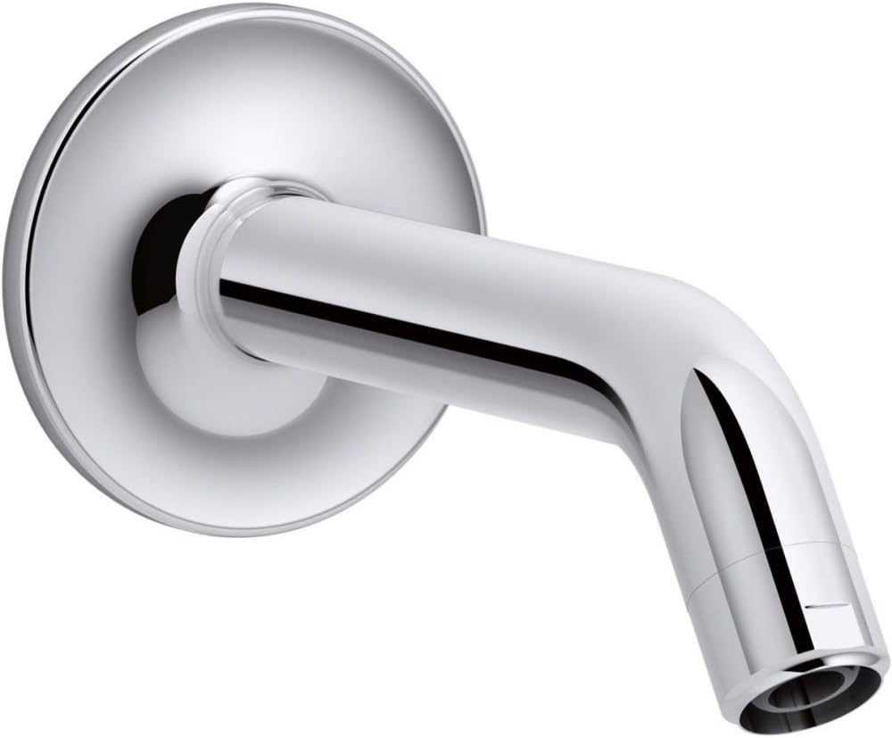 KOHLER 933-CP Purist Shower Arm and Flange, Showerhead Fittings, 1/2-14 NPT Connection, Fits any KOHLER Showerhead, Polished Chrome
