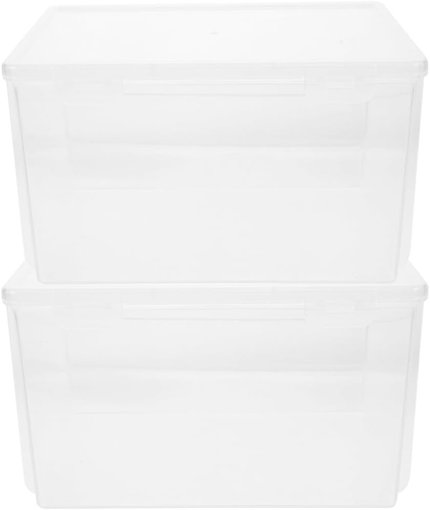 Alipis 2 Pack Breadbox Airtight Crisper Box Homemade Bread Container Pantry Storage Containers Storage Box Lid
