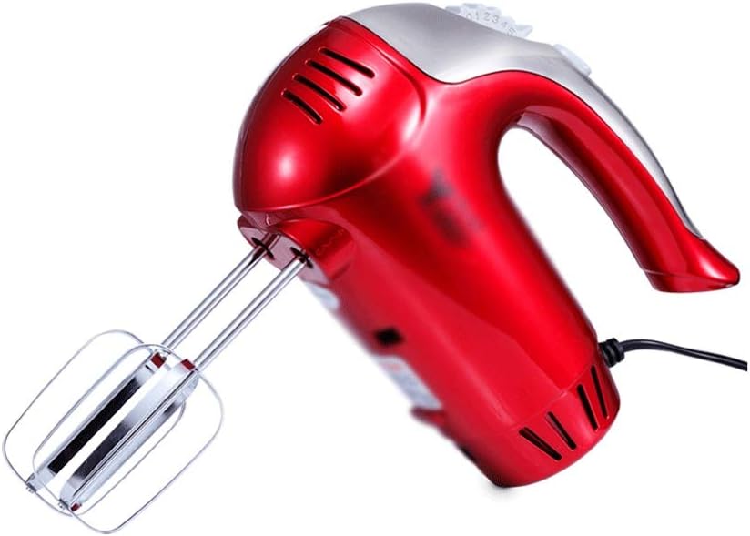 Red Stylish Design Electric Eggbeater, Five-Speed Adjustment Gear, Easy to Clean, Cream Egg Mixer