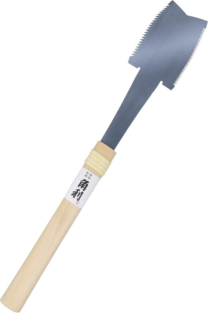 KAKURI Azebiki Japanese Pull Saw 3.5" - Curved Handsaw for Mid-Panel, Hole & Groove Cutting - Ryoba Double Edge Blade for Rip & Crosscut - Made in Japan