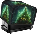 4 Slice Toaster Cover with Pocket Universal Size Toasters Dusts Covers Green christmas tree Bread Machine Cover & Protection Bread Machine Protector Small Kitchen Appliance Covers