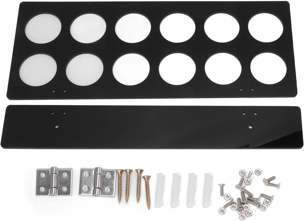 Wall Mounted Coffee Pod Holder | Space Saving Under Cabinet Organizer for 12 Pods | Black Acrylic Storage for Single - Serve/Coffee Capsule/Pod Machines | Simple to Install