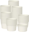 200 Pcs 9 Ounce Paper Ice Cream Cups Disposable Dessert Bowls for Hot or Cold Food, Sundae, Frozen Yogurt, Soup, White