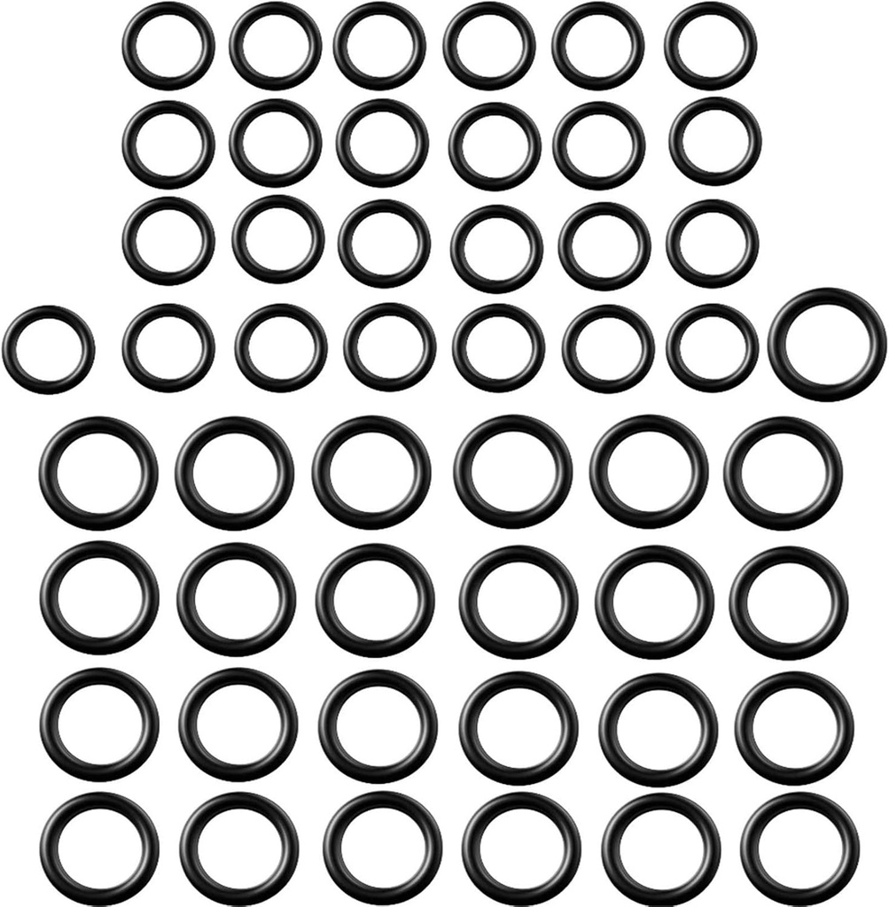 Tatuo 50 Pieces Power Pressure Washer O-Rings Replacement for 1/4 inch, 3/8 inch, M22 Quick Connect Coupler