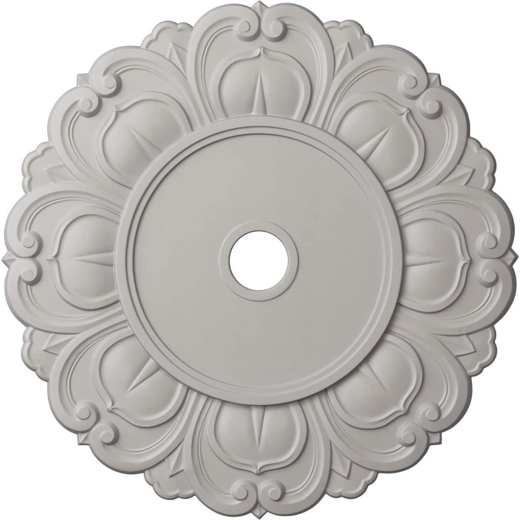 Ekena Millwork CM32ANUWF Angel Ceiling Medallion, Ultra Pure White, 32 1/4"OD x 3 5/8"ID x 1 1/8"P