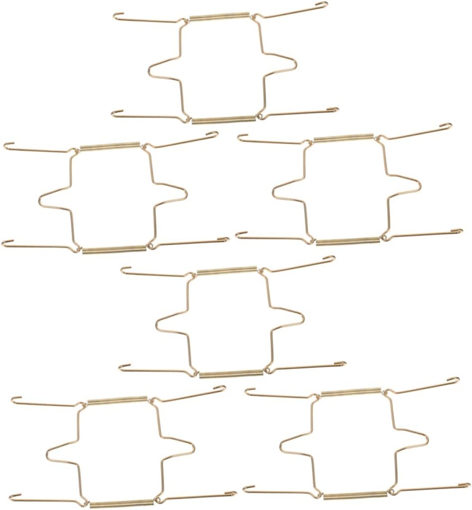 OUNONA 2pcs Robust U-Shaped Spring Hook Plate Holders Adhesive Plate Wall Hangers for Display Kitchen Rack Decorative Hanging Systems