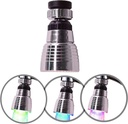 Swivel 3-Color Temperature Sensitive Gradient LED Water Faucet Light Water Stream Color Changing Faucet Sink Faucet for Kitchen and Bathroom
