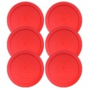 Wood Grip - Lids for Pyrex and Anchor Round Glass Containers - Lids for Pyrex Glass Containers - Replacement Lids (Red, 2 Cups, 6 Pack)