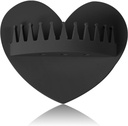 BOXOB Hair Catcher Shower Wall, Heart Shape Shower Hair Grabber Collector Suction Silicone Bathtub Tool for Preventing Bathroom Clogged Drains (Black)