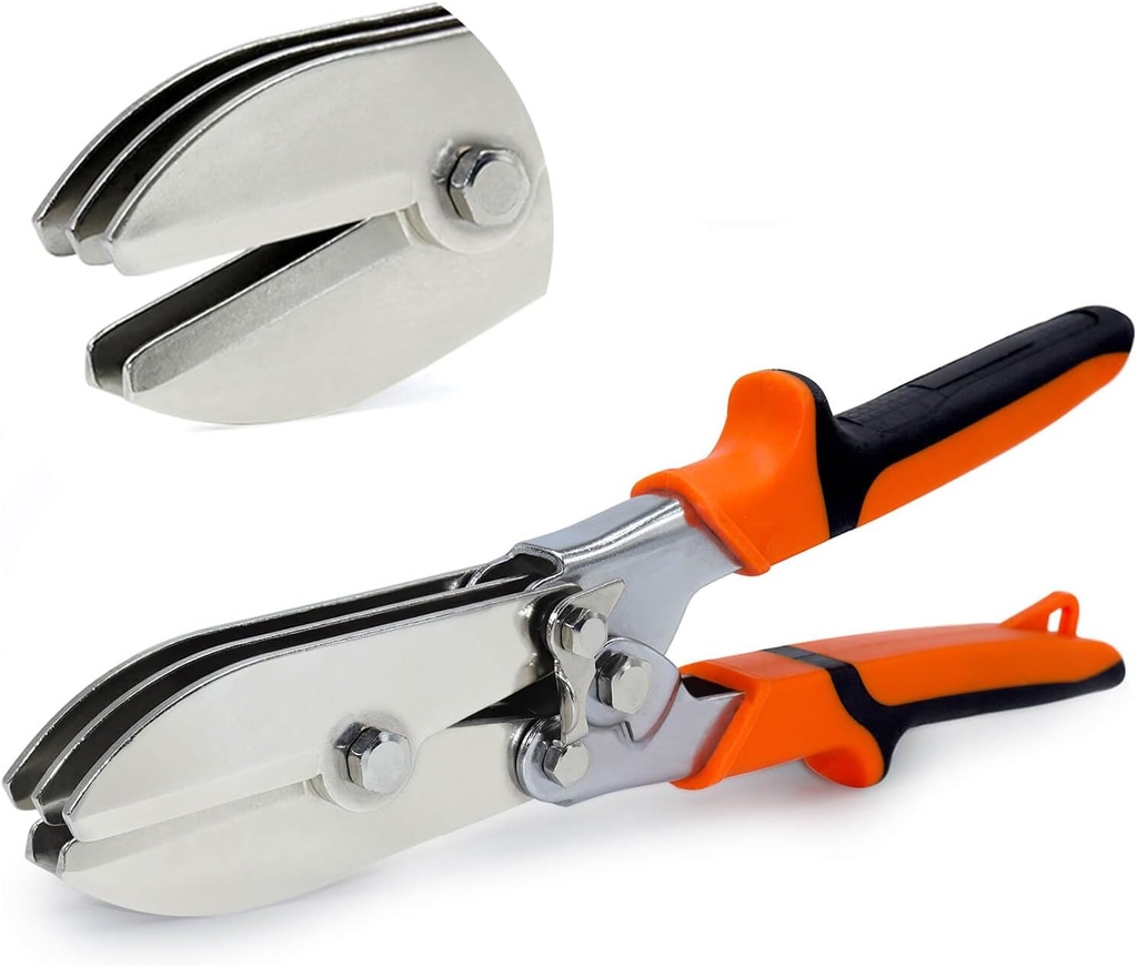 Sheet Metal Crimper, 5 Blade Hand Sheet Duct Crimping Tool, Crimping Work for 24-28 Gauge Stainless Steel Ventilation Duct Systems, Downspouts, and Stove Pipes