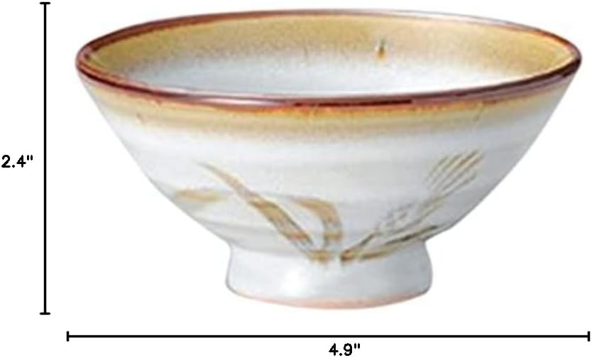 せともの本舗 Set of 5 Rice Bowls, Hakutamebori Daihei (4.9 x 2.4 inches (12.5 x 6 cm), Japanese Tableware, Sake Cup, Restaurant, Inn, Commercial Use