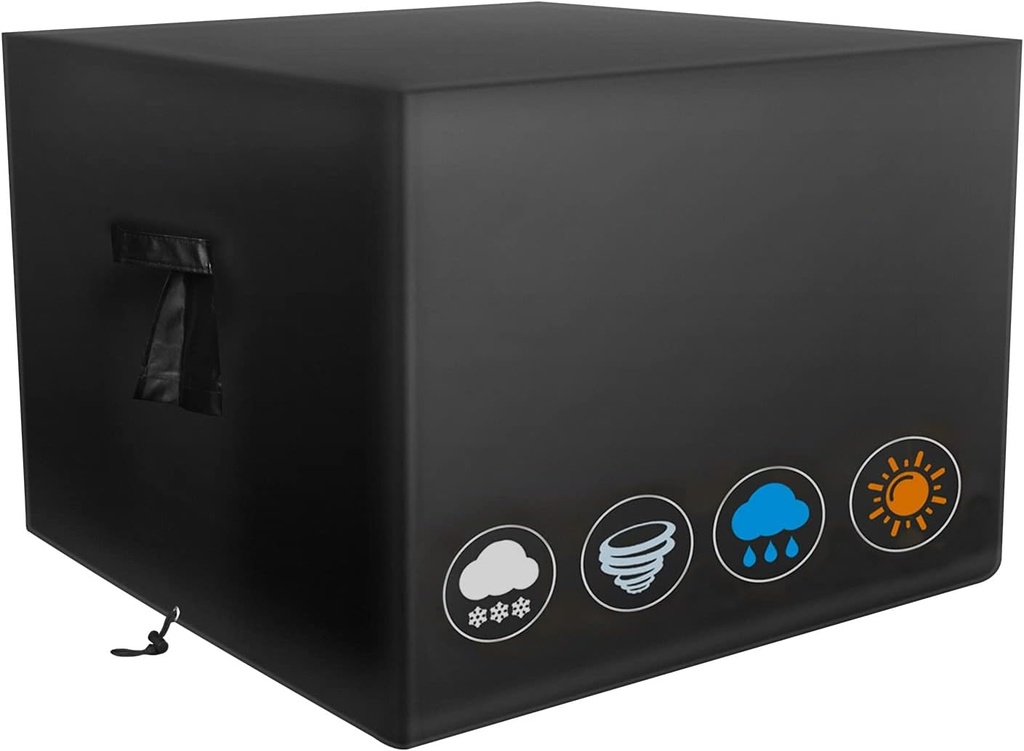 Fire Pit Cover Square 24-28 Inch 600D Gas Firepit Table Cover, Premium PVC Coating Outdoor Waterproof Heavy Duty Material for Fire Pit.