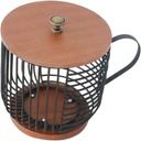 PRETYZOOM Desktop Coffee Capsules Organizer with Open Design Storage Basket for Home Office Kitchen Versatile Holder for Fruits and Snacks Sturdy Iron and Construction