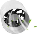 Exhaust Booster Fan 71 CFM Inline Duct Ventilation Fan 4 Inch Mini Vent Blower Fan 5W Silent Inline Fan for Grow Tent, Basements, Bathrooms and Kitchens (Normal Power 5W)