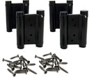 2 Pairs (4Pcs) 3inch Double Action Spring Hinge Stainless Steel Cafe Saloon Door Swing Self Closing Black with Screws