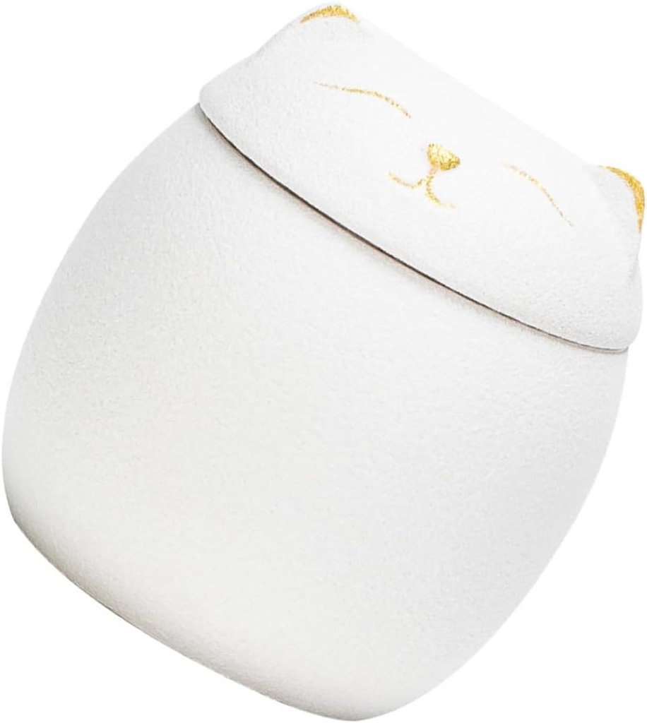 KICHOUSE Cute Cat Design Ceramic Storage Canister Multi Function Tea Container with Lid for Home Decoration and Food Storage for Kitchen Use and Keeping Tea Dry