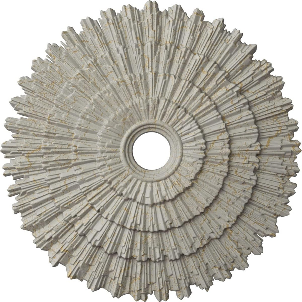 Ekena Millwork Eryn Ceiling Medallion, Pot of Cream Crackle