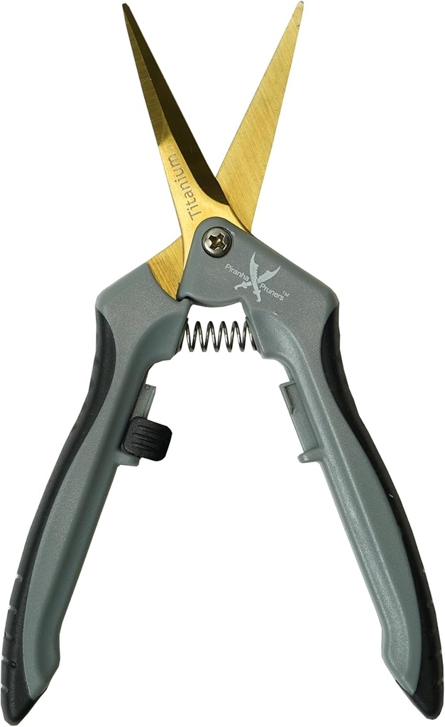 Piranha Pruner Trimming Scissors Garden Shears, Plant Trimmers, Gardening Hand Tools, Straight Titanium Blade