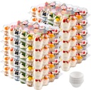 24 Count Cupcake Containers 10 Pack Cupcake Holders Plastic Stackable Cupcake Boxes with Detachable Tall Dome Lids and 240 Liners for 240 Cupcakes, BPA Free, Standard Size