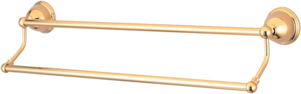 Kingston Brass BA3963PB Restoration Dual Towel-Bar, 24-Inch, Polished Brass