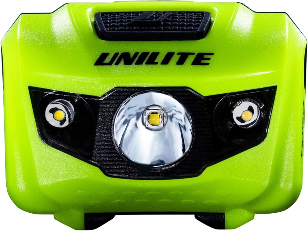 Unilite PS-HDL2 Lightweight Head Torch – 200 Lumen Cree LED, 7 Modes w/Spot, Flood, SOS & Strobe, Hard-Hat Mount, IPX6 Water-Resistant, 3 AAA Batteries Included – Hands-Free Work Light