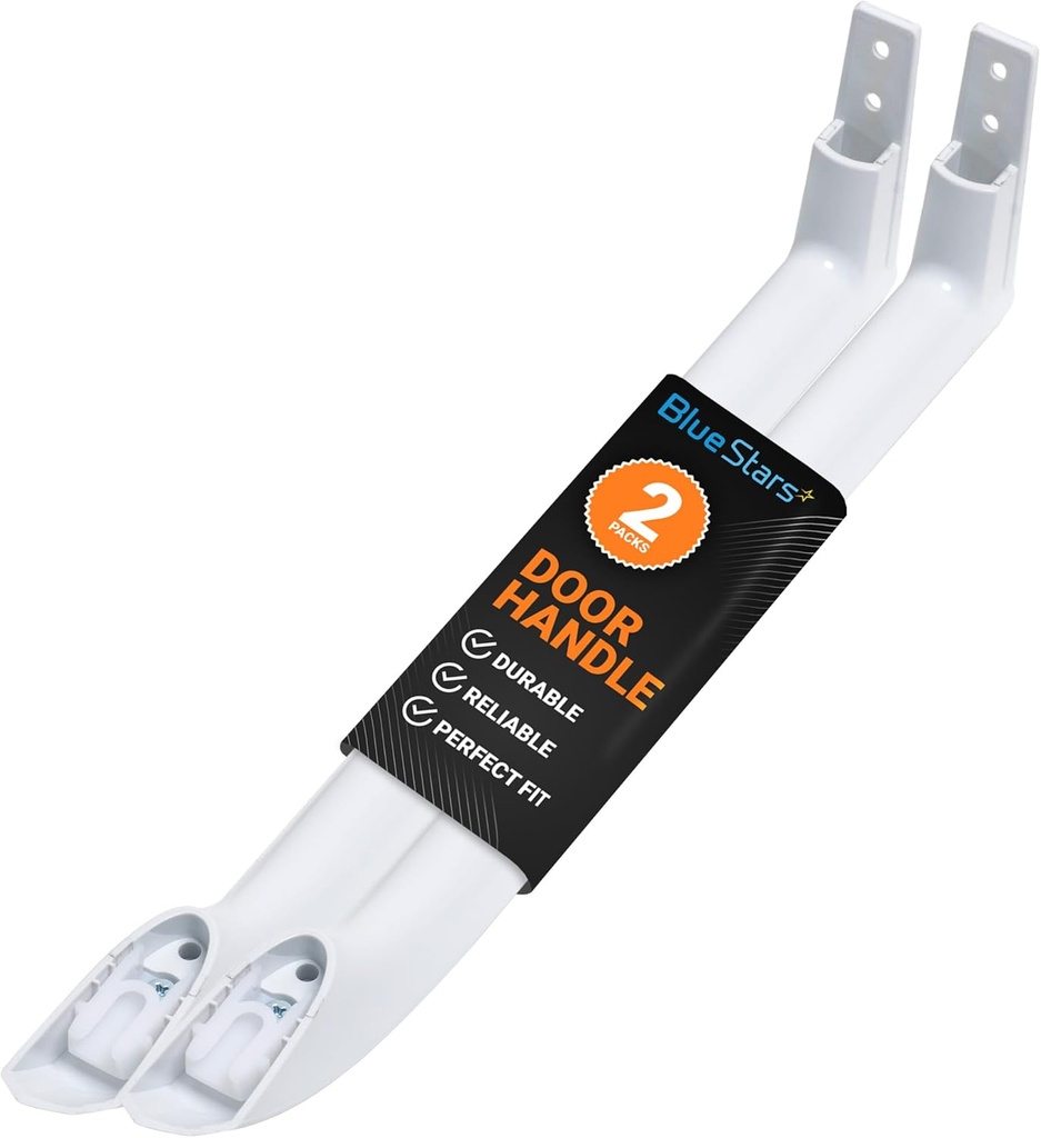 BlueStars 5304486359 5304506469 Refrigerator Door Handle Set - Compatible with Frigidaire Freezers - Replace Parts 5304504507, 242059501, 242059504 - Pack of 2