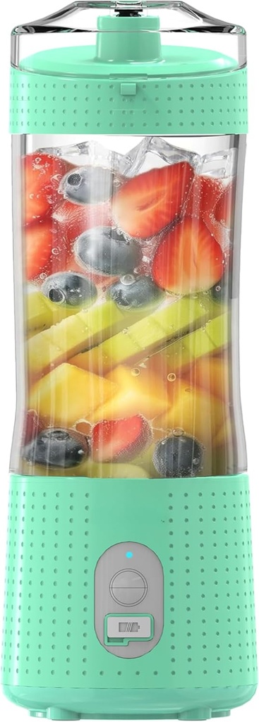 Portable Blender, 6 Blades USB Rechargeable Personal Sized - Electric Juicer for Smoothies - Convenient and Powerful Bullet Blender