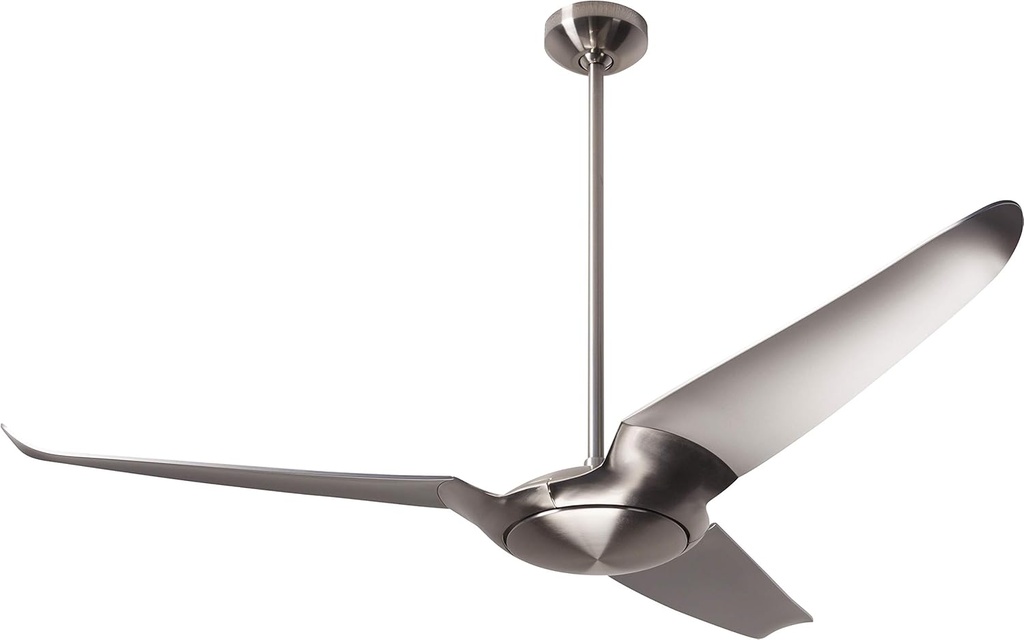 Modern Fan Co IC3-BN-56-NK-NL-RC Contemporary Modern 56``Ceiling Fan from IC/Air3 Collection in Pwt, Nckl, B/S, Slvr. Finish,