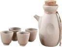 ABOOFAN Japanese Sake Serving Set Sake Bottle Cups Ceramic Smooth Finish for Home Restaurant Use for Lovers