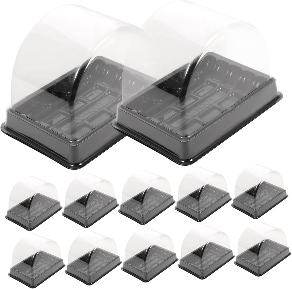 30 Pcs Cake Box Clear Cake Container Pastry Container Serving Tray Round Cupcake Carrier Disposable Paper Cups Cupcake Boxes Flan Mini Plastic Round Tray