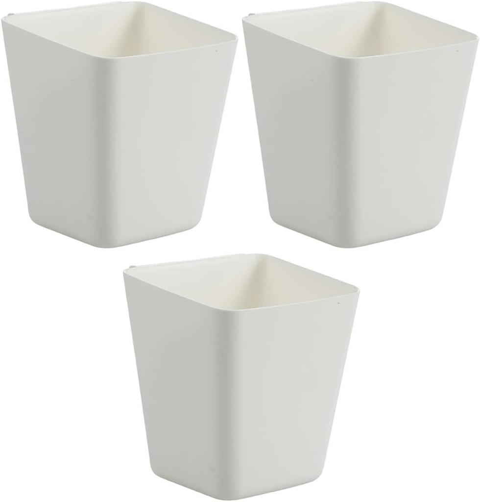DOITOOL 3pcs Bin Small for Toiletries Wall Kitchen Case Bathroom Plant Makeup Desktop Container Saver Hanging Plastic Back-Mounted Tableware Creative Sundries Basket Pail Convenient