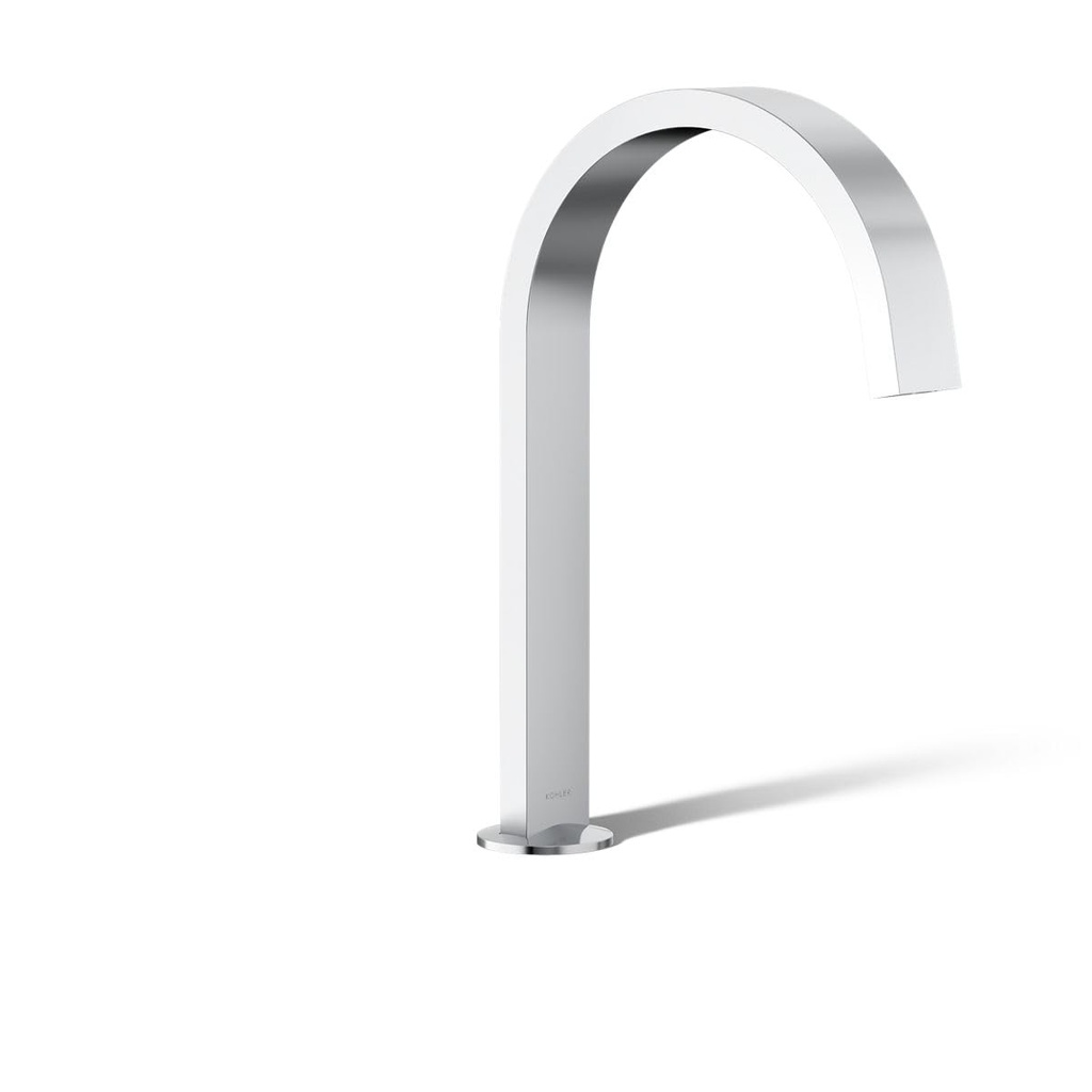 Kohler 77986-CP Components Deck Mount Bath Spout with Ribbon Design, Polished Chrome