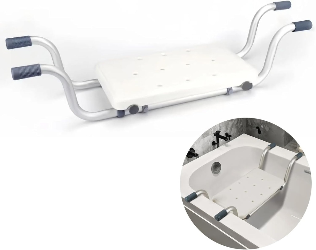 Heavy Duty Bath Bench Seat for Bathtub - Suspended Shower Chair for Elderly, Disabled & Handicapped Shower Chair,Seat Shower Stool,Portable Shower Chair with Adjustable Height up to 300LBS