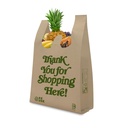 300 PACK Reusable Shopping Bags 12.5 x 21.5 Inches, Nonwoven Eco-Friendly Grocery Bags, T-shirt Beige