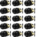 Probrico Door Knobs, Interior Doorknob Privacy Locking Function for Bedroom Bathroom, Adjustable Reinforced Lock Latch, Modern Universial Door Handles, Black, 15 Pack