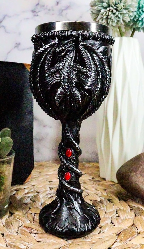 Set of 1 Dragon Blood Fire Dragon Wine Goblet Chalice Cup 6oz