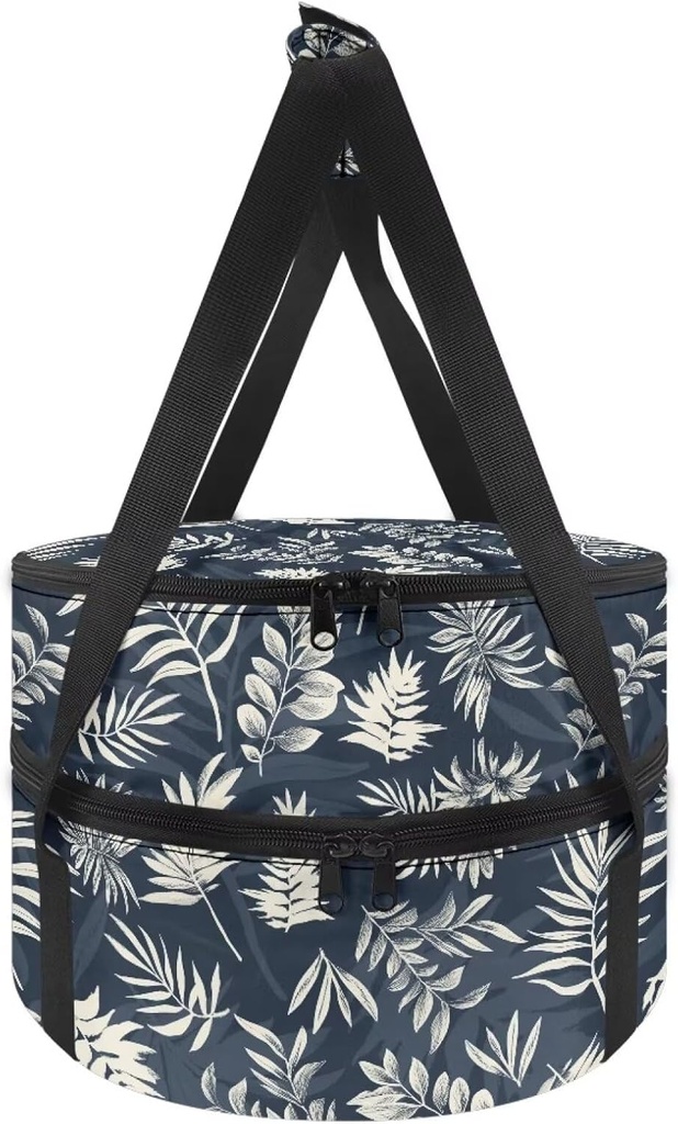 Cake Carrier Blue Floral Insulated Casserole Carrier 9x13 Pie Carriers for Transport for 2 Pies for Hot or Cold Food Lasagna Holder Tote for Picnics Beaches