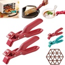 Multi-angle Hot Plate Gripper, Hot Plate Grippers Tongs, Non-slip Heat Insulation Anti-Scald Clip, Silicone Bowl Holder Clip, Bowl Dish Plates Gripper Clips, Pan Plates Grippers(2PCS-C)