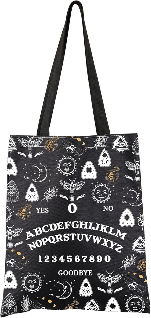 FEELMEM O Gamer Gift Spirit O Board Tote Bag Witchy Gifts Lovers Shoulder Work Bag