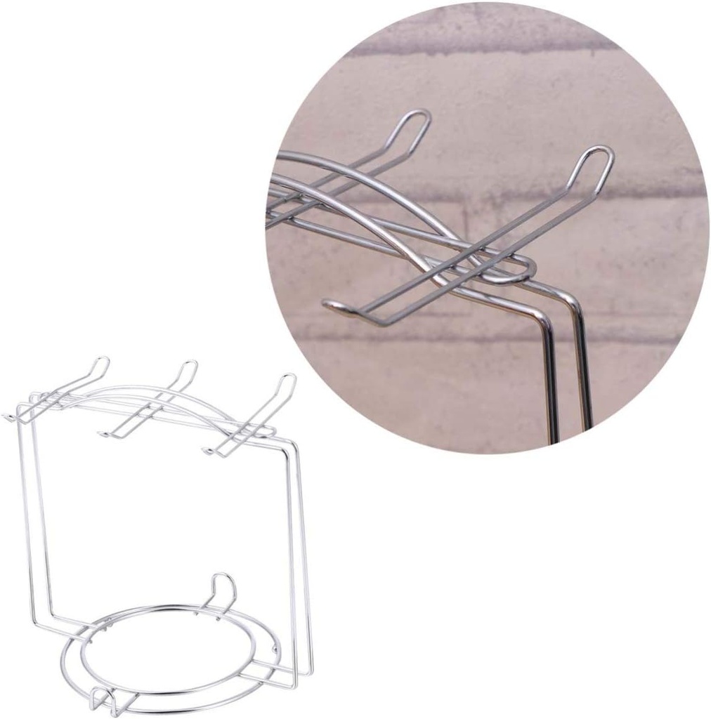 DOITOOL Car Mount Coffee Mug Holder, 6 Hook Mug Hanger Stand Coffee Cup Holder Metal Rack Display Organizer for Kitchen or Cafe Countertop, Car Decor