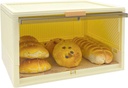 Bread Boxes for Kitchen Counter, Large Bread Storage 14x11x8in, Stackable Bread Box with Embeddable Lid, with 20 Bread Paper, for Kitchen Counter Food Storage (1 pack,Yellow)