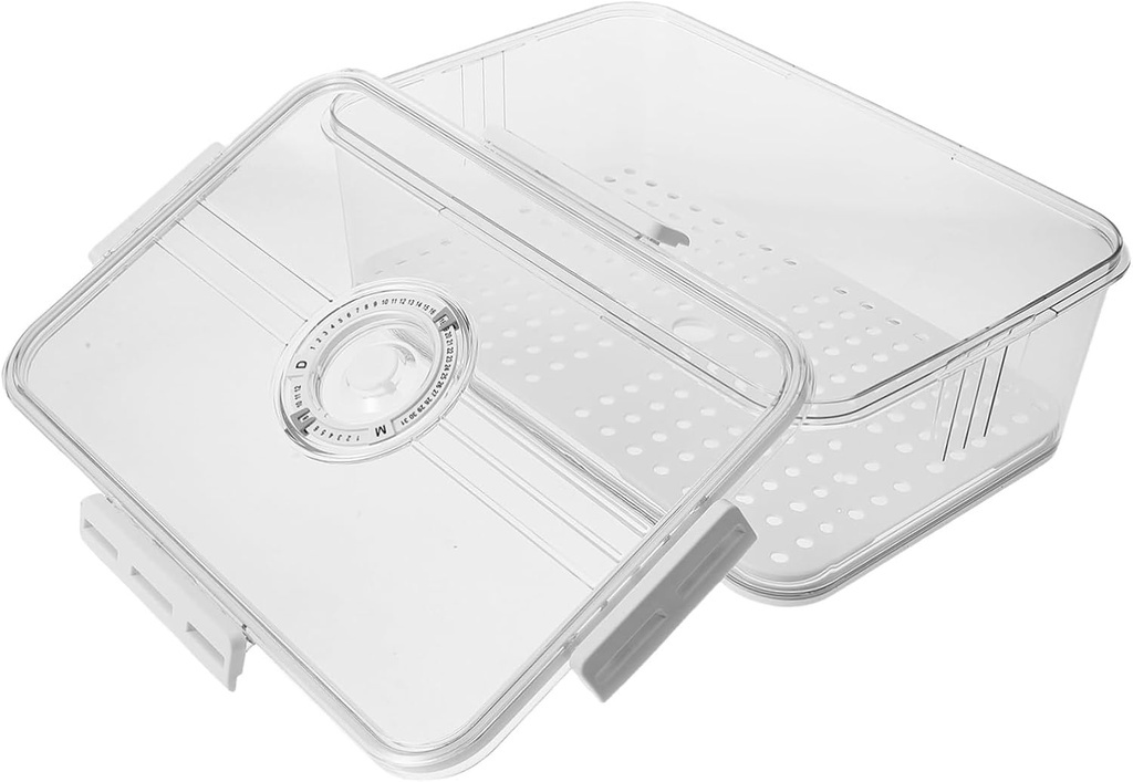 Fridge Storage Containers for Bread Airtight Bread Box Timer Function Organized Kitchen Storage