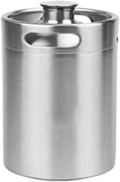 Kegging Tools Beer Keg Growler, 2L/3.6L/4L/5L Craft Beer Barrel Mini Casks, Beer Carbonated Dispensing Container for BBQ/Brewing Party Home Brew Equipment(4L)