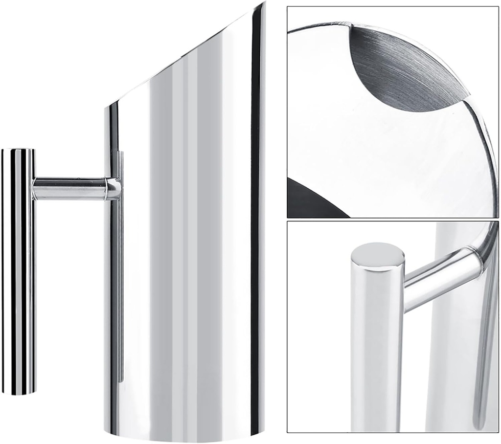 Water Pitchers Pitcher Filter,Stainless Steel Water Pitcher,Genware Stainless 50Oz,Wasserkrug Stainless Steel With Ice Guard Cold Drinking Pitcher Home Hotel Serving Tool 2L(1.5L)