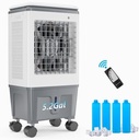 ROVSUN 5.2Gal Portable Swamp Cooler, 1400CFM Evaporative Air Cooler, 3-IN-1 Cooling Fan with Remote Control, 12H Timer & 4 Ice Box, 3 Speeds, Humidifying Oscillating Fan for Indoor or Outdoor